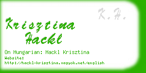 krisztina hackl business card